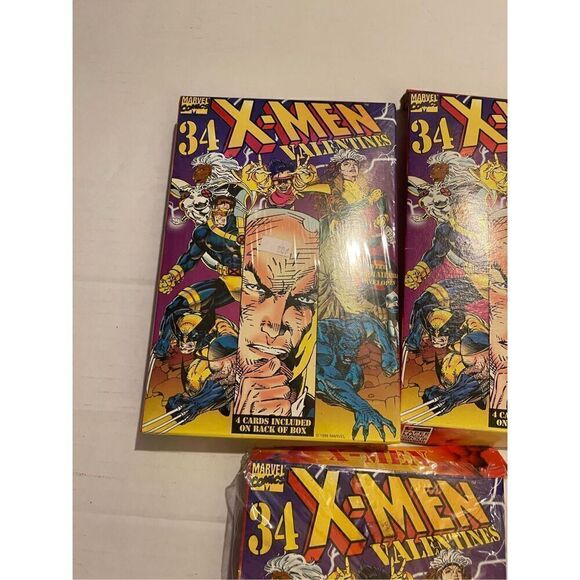 Vintage 1996 Marvel Comics X-Men Valentines 3 boxes-34 each lot - Picture 4 of 6